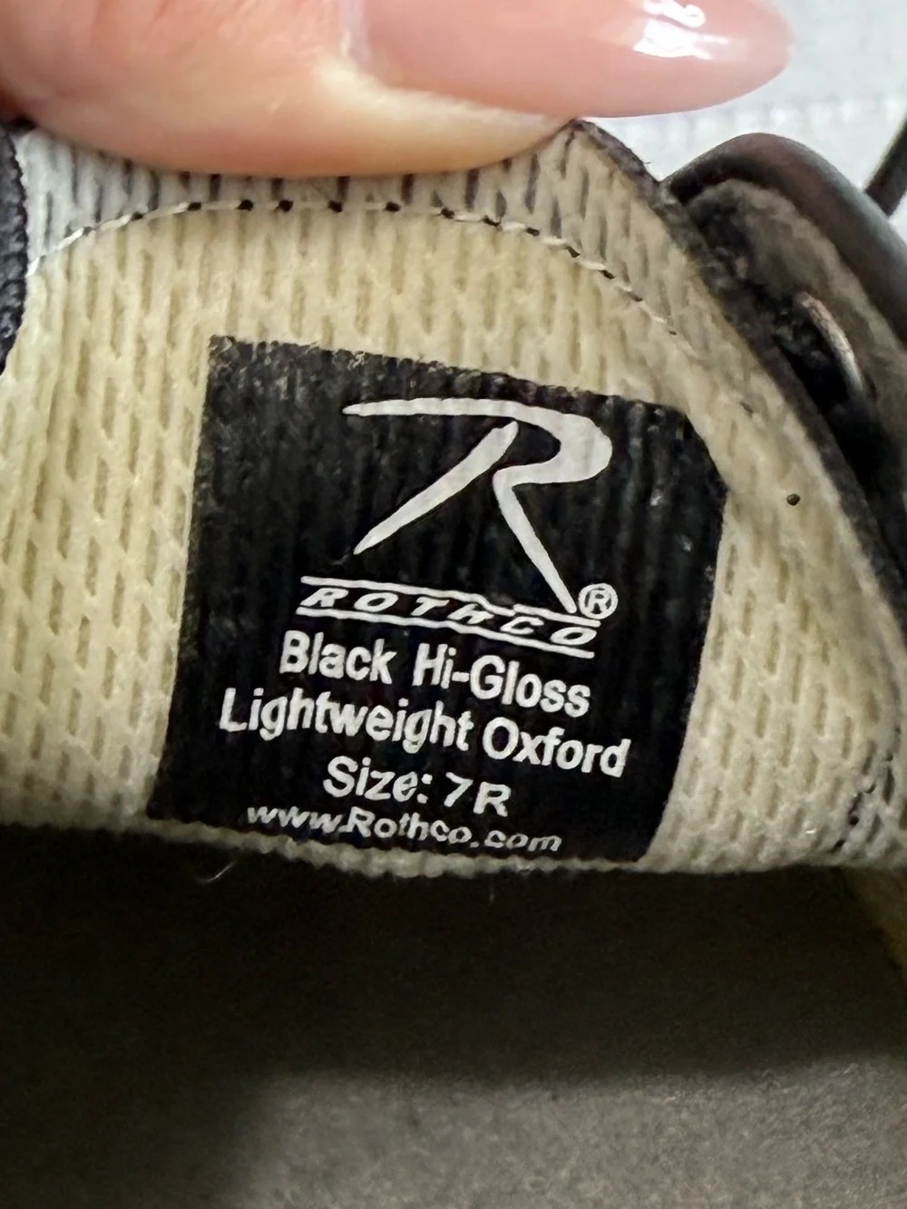 NWT Rothco Black Patent Lace Up Classic Oxfords Mens 7R- Womens 8.5- READ